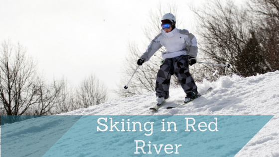 Person skiing in Red River