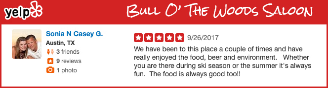 Bull O The Woods Saloon Review